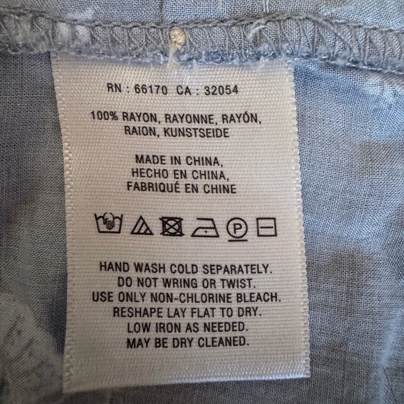 Anthropologie Holding Horses grey floral button up 3/4 sleeve boho tunic dress - Picture 9 of 9